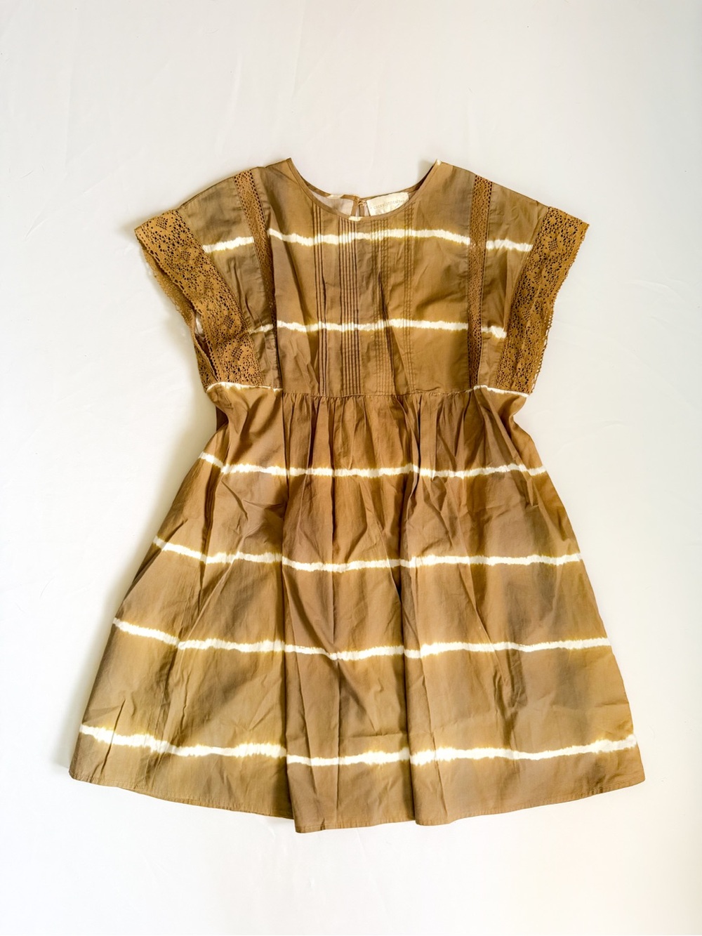 Women’s Cotton Tie-Dye Stripe Cotton Babydoll Dress